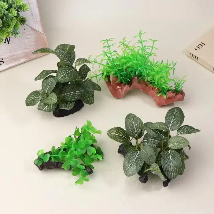 Plante artificielle en bois flotté pour décoration d'aquarium