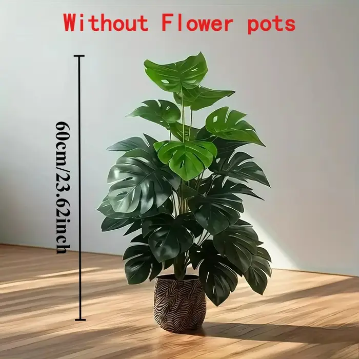 Arbre artificiel en plastique réaliste en forme de figuier à feuilles de violon