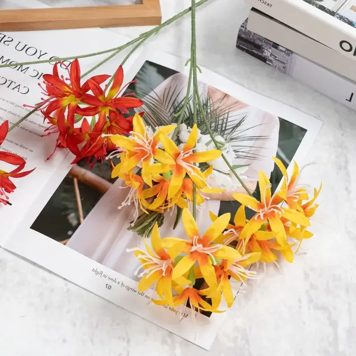 12 pièces de fleurs artificielles en soie