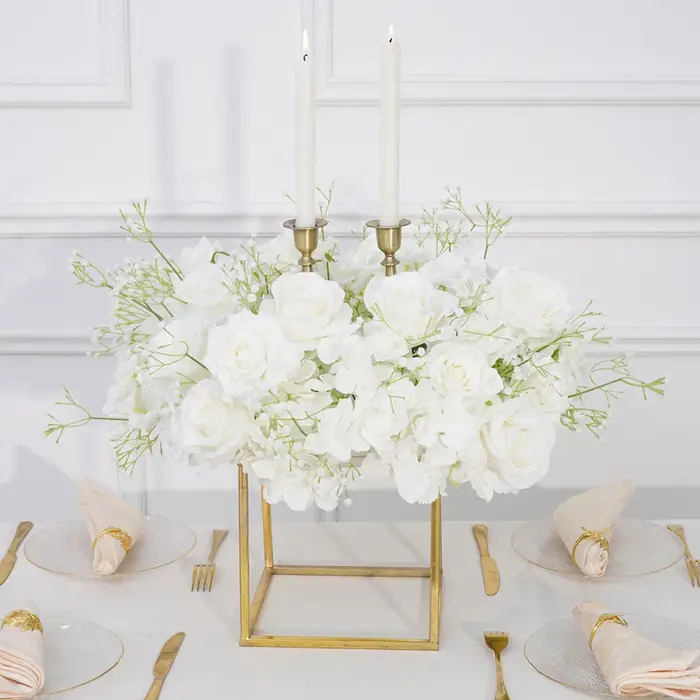 Couronne de Souffle de Bébé Rose Blanche