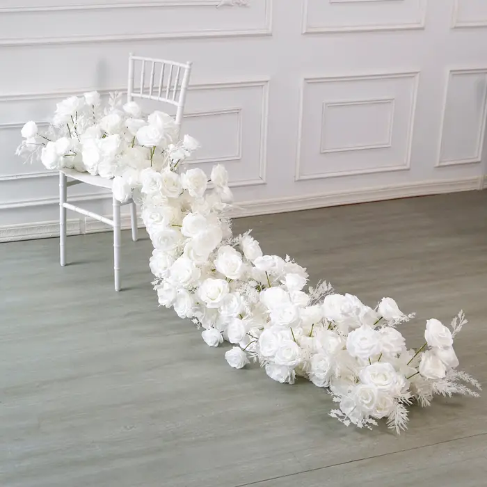 UFlower – roses blanches artificielles d'hortensia, 200cm, pour arrière-plan de mariage, centre de Table, décoration de fête, accessoires muraux pour événements