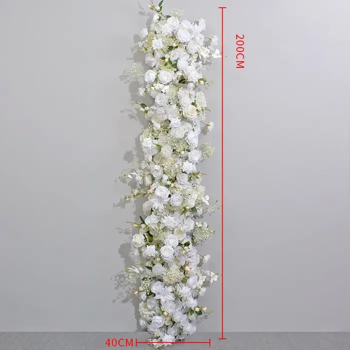 Rangées de roses artificielles, 200x40CM, Solution à arrêt unique pour arc de Table romantique, déco