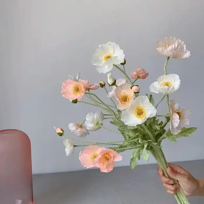 InjFlowers-Faux coquelicot Élà longue tige