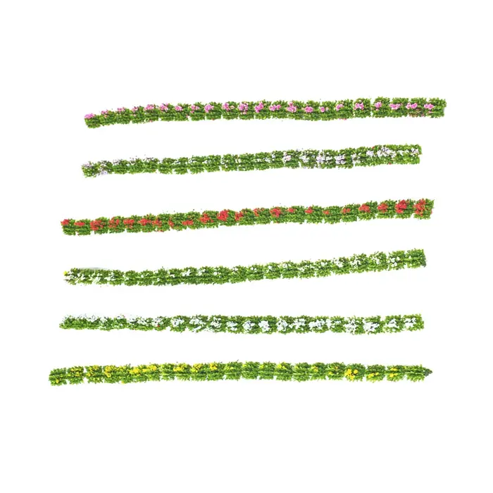Ajoutez une touche de la nature à votre modèle de paysage avec des bandes d'arbustes mixtes de fleurs sauvages