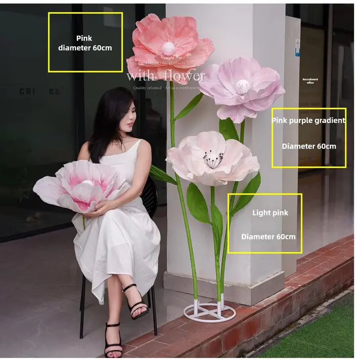 Tête de fleur artificielle en papier