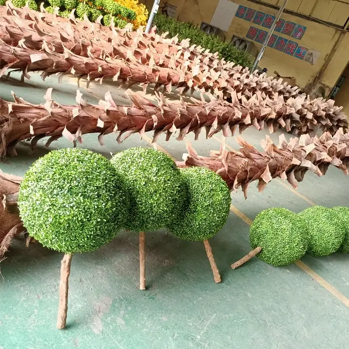 Simulation d'arbre à boules d'herbe de feuille de bayberry
