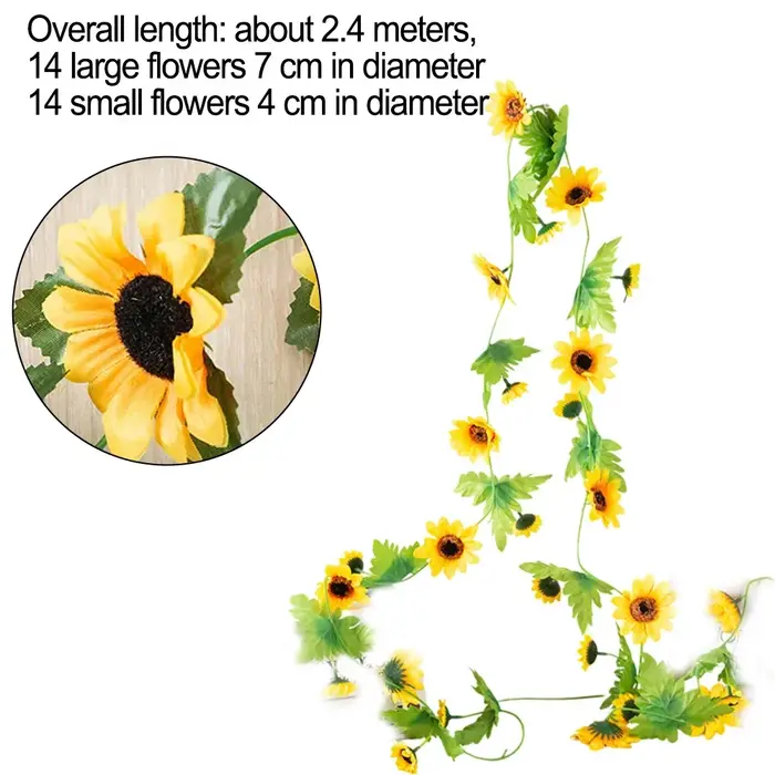 Guirxiété de fleurs artificielles pour rebords de fenêtre