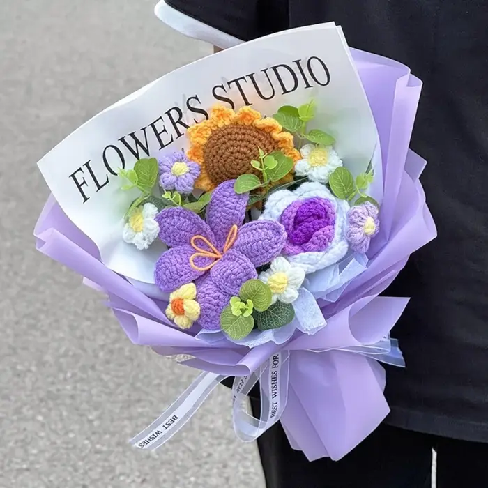 Bouquet de fleurs en coton de qualité