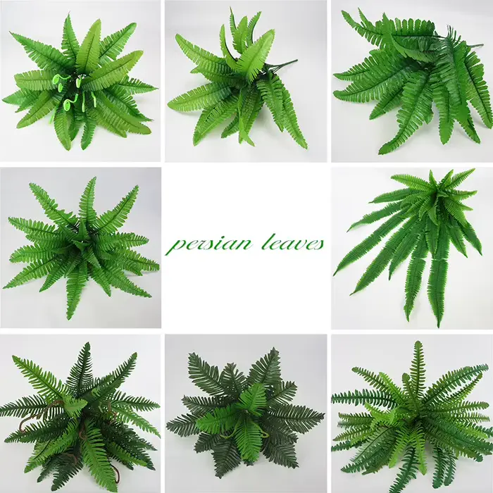 Plantes vertes artificielles en pot : herbe persane