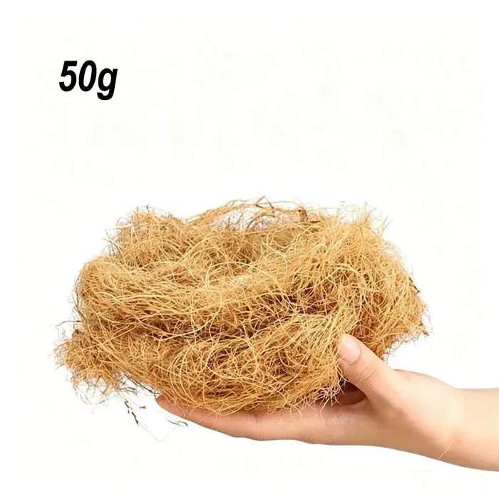 50g/100g Fibres de coco naturelles et biologiques longues pour couverture de pot de plantes, maintie