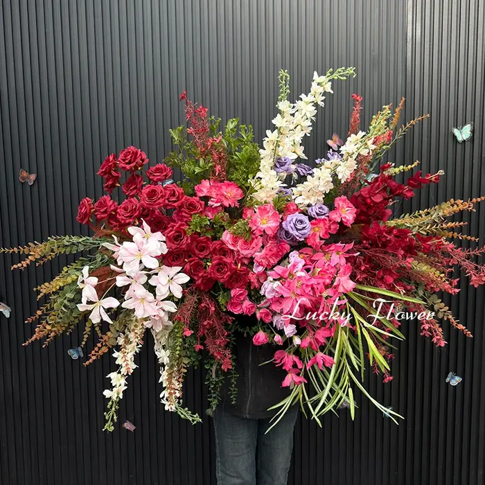 Grandes fleurs artificielles couleur rose