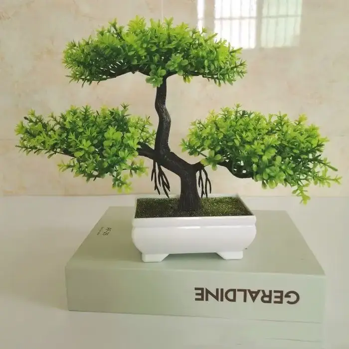 Plantes artificielles, bonsaï, petit arbre en pot, fausses fleurs, décorations en pot pour la maison, la table, la décoration de la chambre, le jardin d'hôtel.