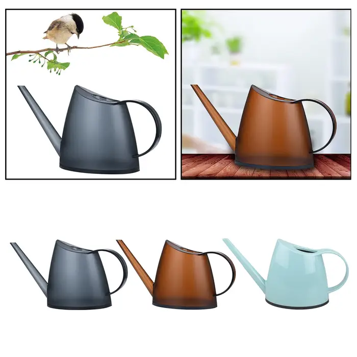 Arrosoir pour plantes d'intérieur, pot long translucide, arrosoir en pot, outil de jardin, 1,4 L