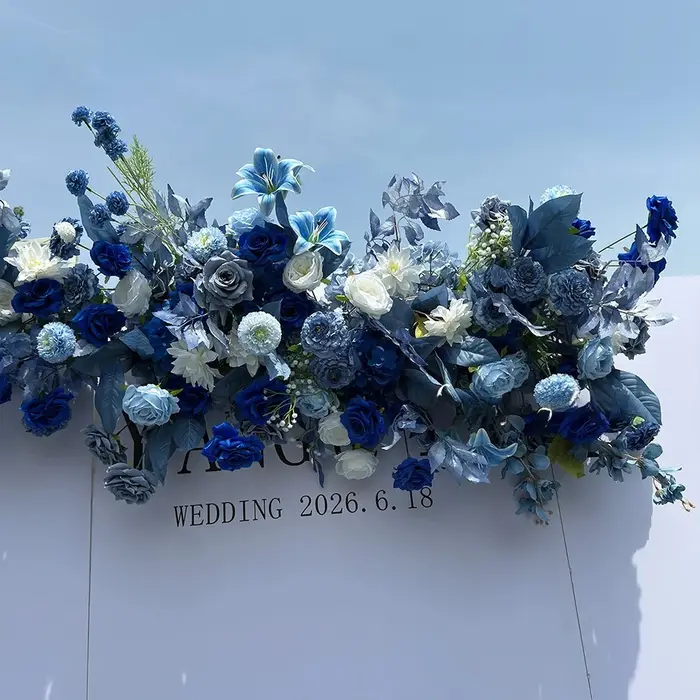 Haze bleu fleur extérieure fleurs artificielles décoration de mariage accrocher