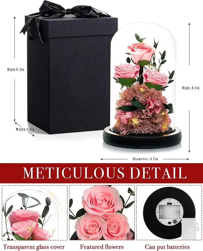 Fleurs de rose La Belle et la Bête pour la fête des mères