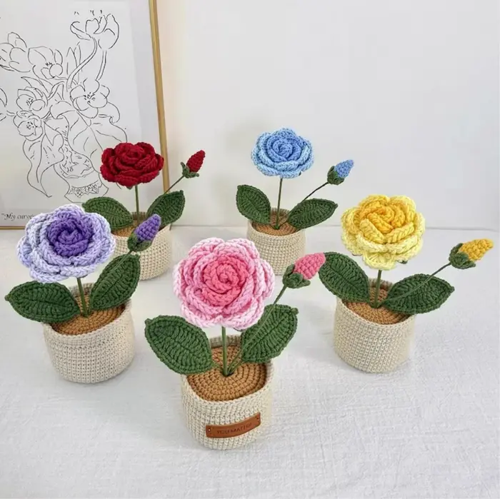 Crochet en laine fait à la main