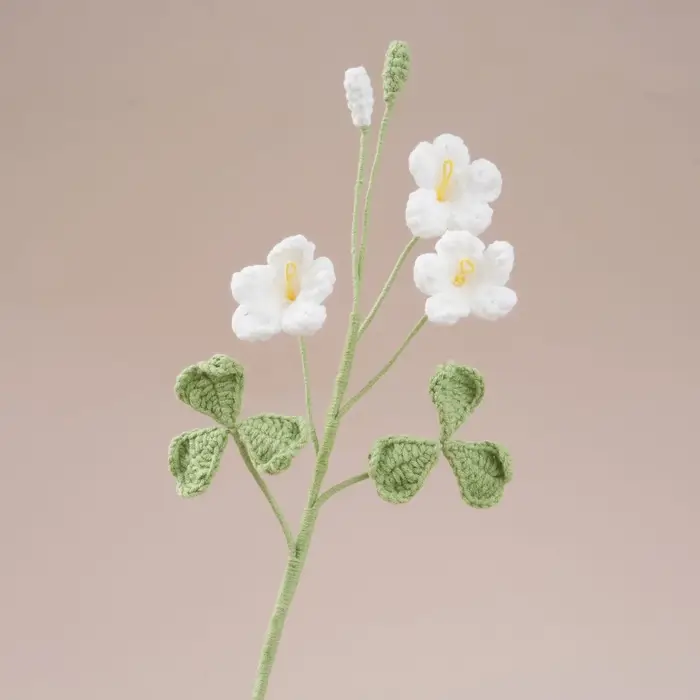 Bouquet au Crochet Oxalis mignon, jolies fleurs tricotées, fausse fleur créative avec bourgeon, cade