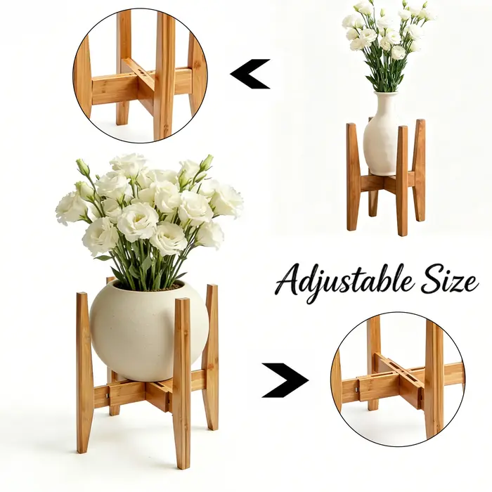 Support à fleurs en bois