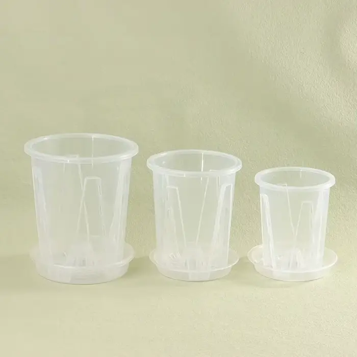 Pot de fleur Transparent en plastique