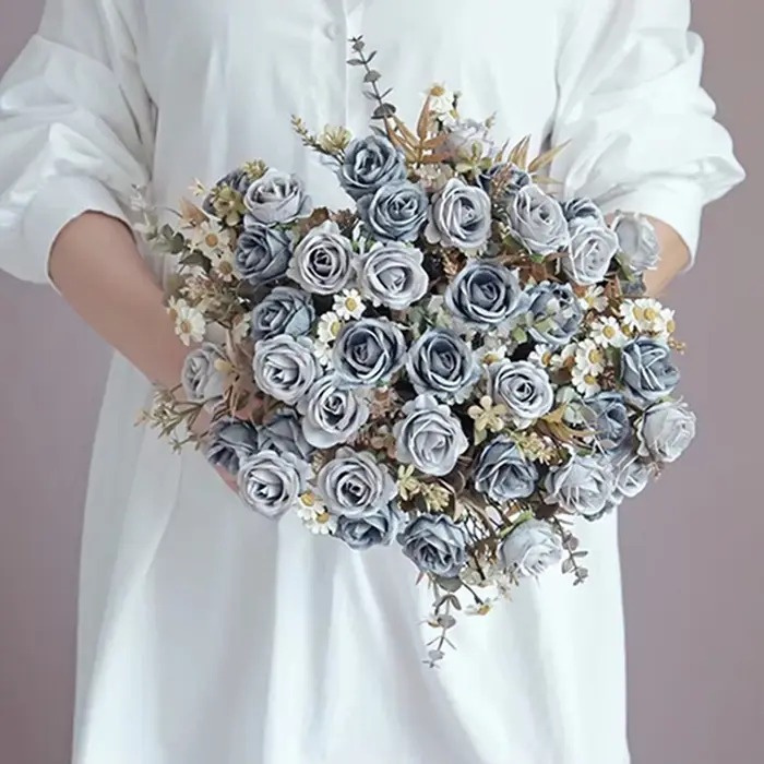 Roses artificielles en soie