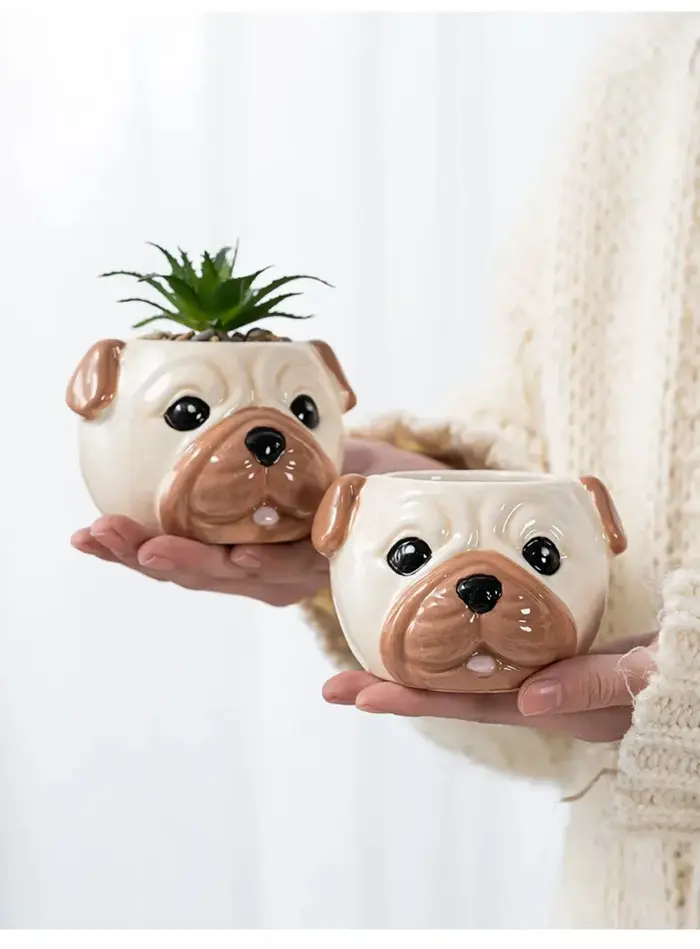 Pots de fleurs en céramique en forme d'animaux