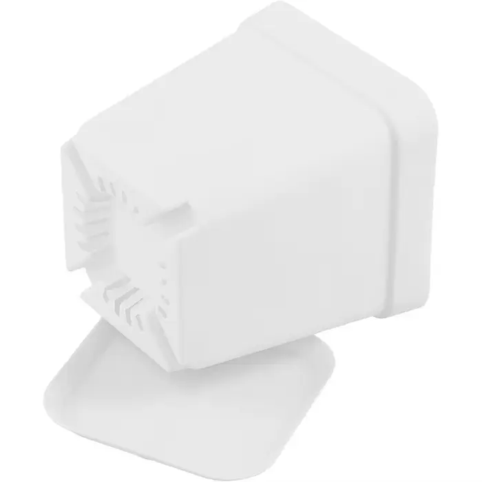 10 pots de plantes carrés en plastique blanc de 7 cm avec plateaux de drainage - Idéal