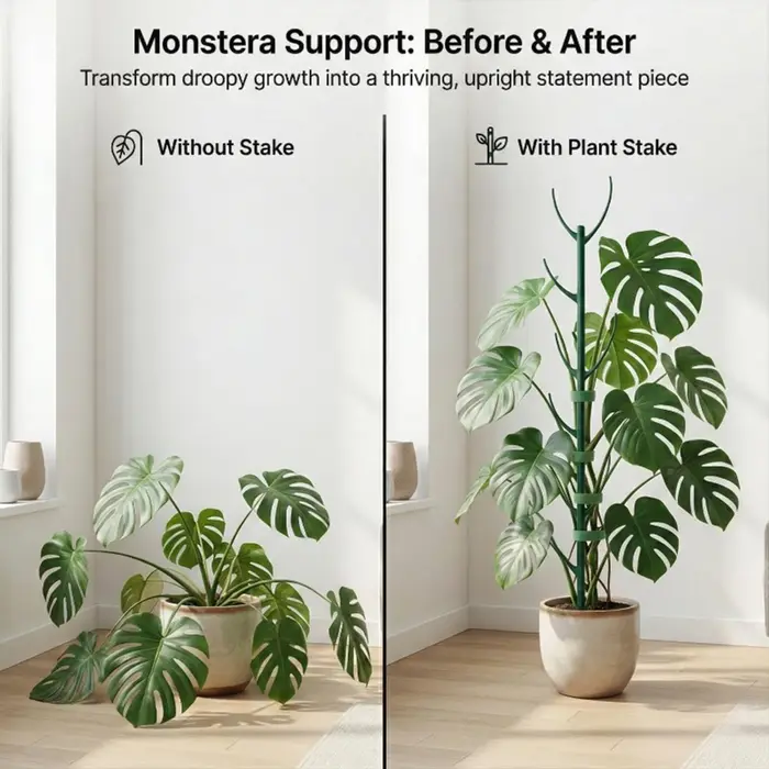6 piquets de support pour plantes Monstera