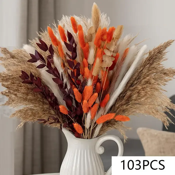 Bouquet de pampas séchées naturelles