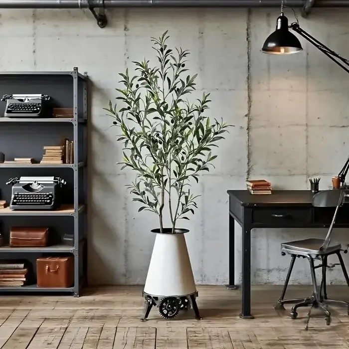 Arbre d'olivier artificiel 28cm-120cm, plante verte artificielle sans pot pour la décoration intérieure du salon, de la cour et de la maison