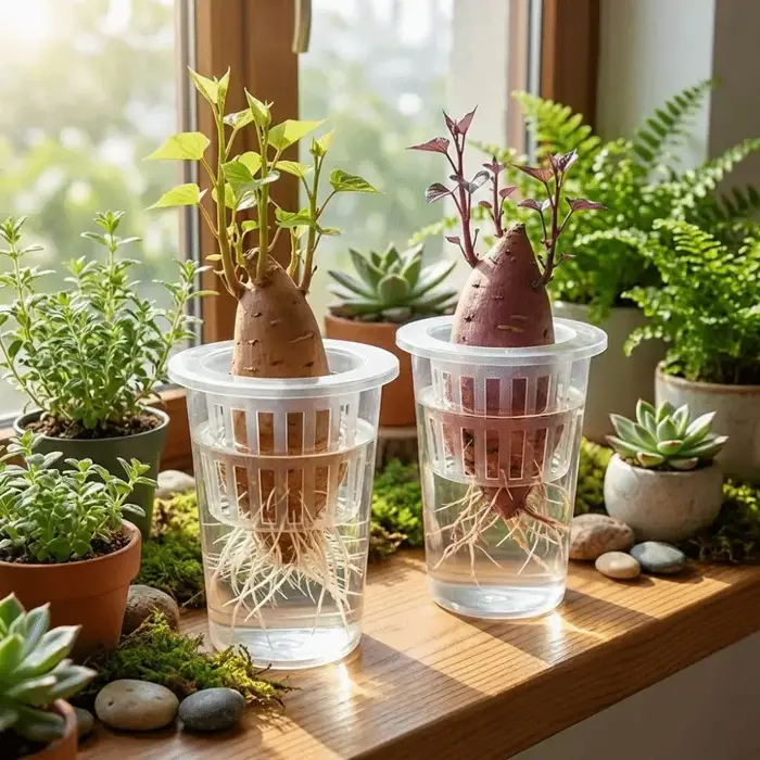 Gobelets en maille plastique transparente pour hydroponie