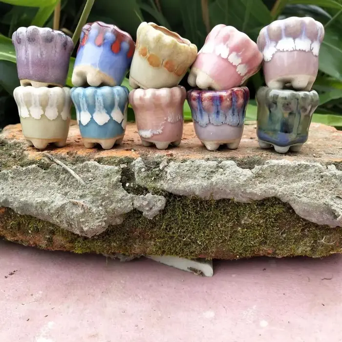 Mini pot de fleurs en céramique