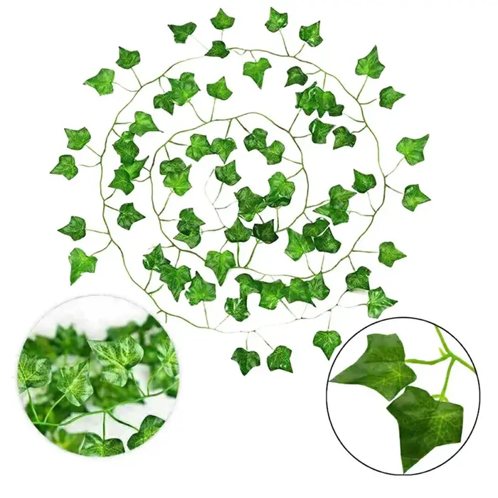 2.1m plante artificielle vigne vert lierre feuille guirlande soie tenture murale