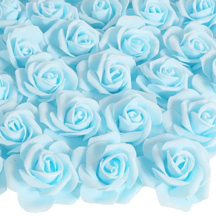100 pièces Simulation fleurs 7cm mousse Roses tête bricolage mariée tenant fleur mariage décoration de la maison