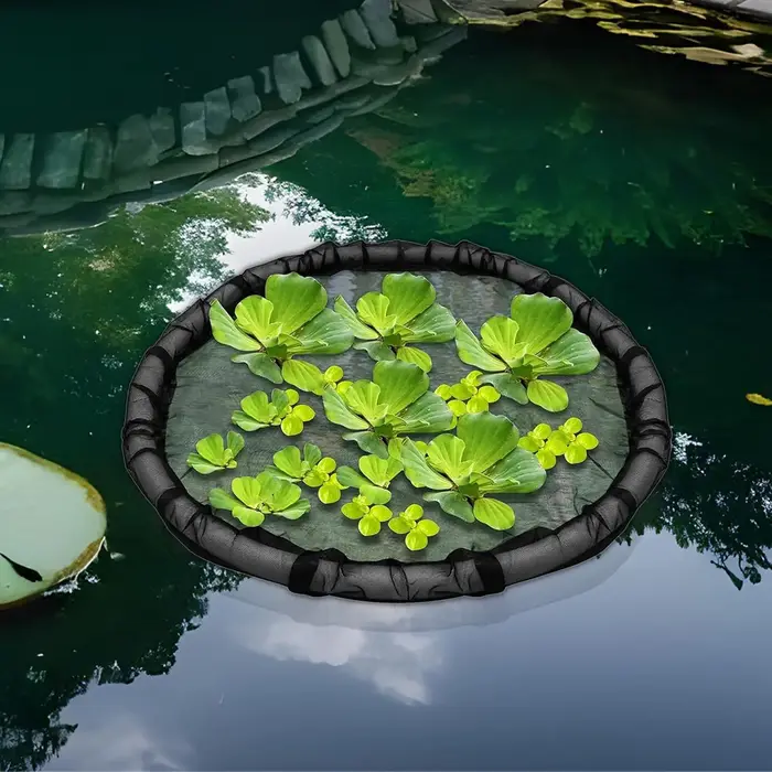 Île flottante ronde pour bassin, île flottante pour plantes, 17,7 pouces, protection des plantes pour bassin de jardin