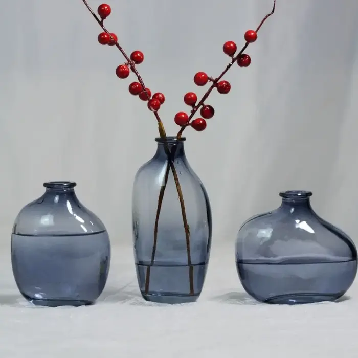 Vase à fleurs en verre de couleur dégradée
