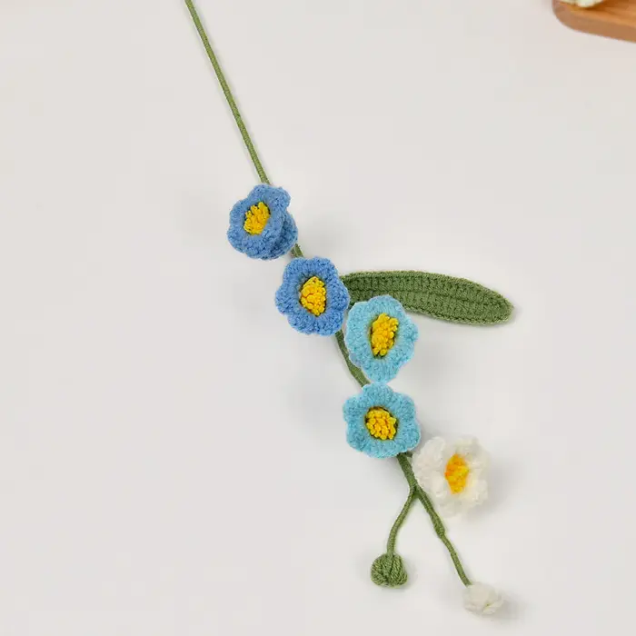 Bouquet de fleurs en tissu au Crochet fait à la main, pour Bouquet de fleurs DIY, décoration de cham