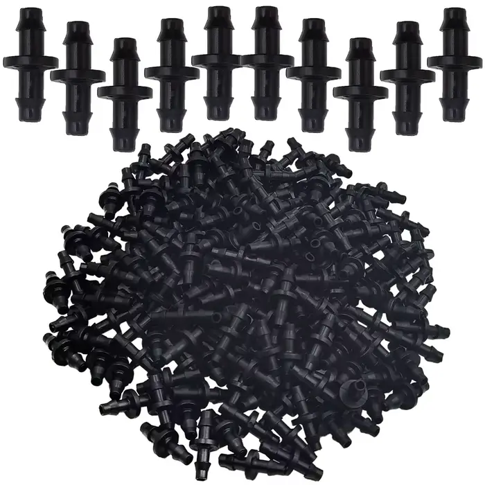 20/50/100 pièces 1/4 ''accouplement barbelé pour tube de tuyau 4/7mm Micro débit goutte à goutte Irr