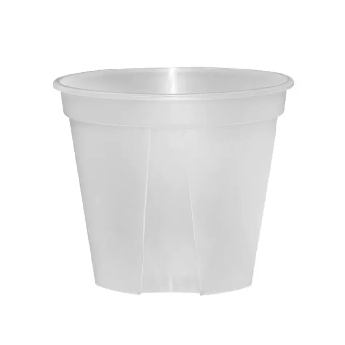 Pot de fleur en plastique transparent pour contrôle des racines