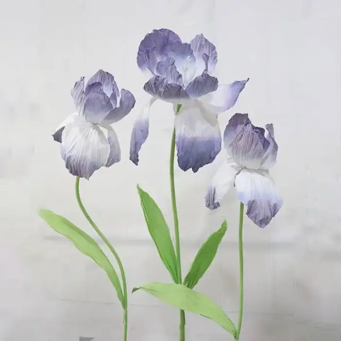 Fleur artificielle en papier à grande Iris