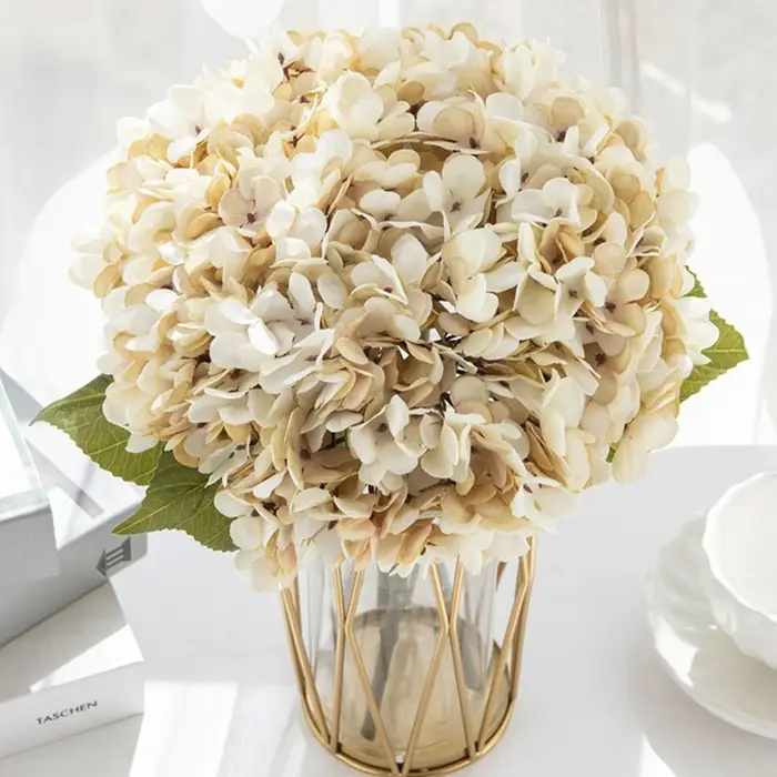 Hortensia artificiel fleurs en soie Homevase bonsaï accessoires mur de mariage bricolage cadeaux boîte Bouquet de mariée fête de vacances décoration