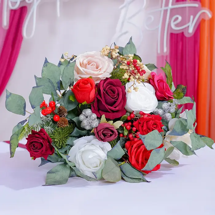 Bouquet de fleurs à main série noël A866204