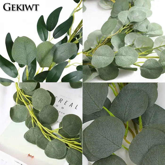 Fausses plantes artificielles en rotin d'eucalyptus