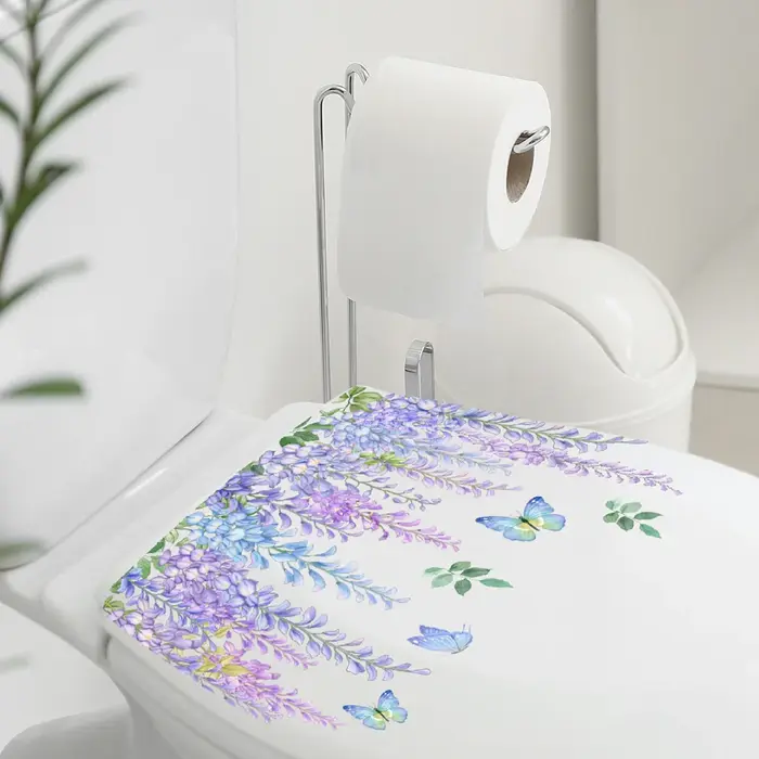 Autocollant mural en forme de feuilles de vigne violette