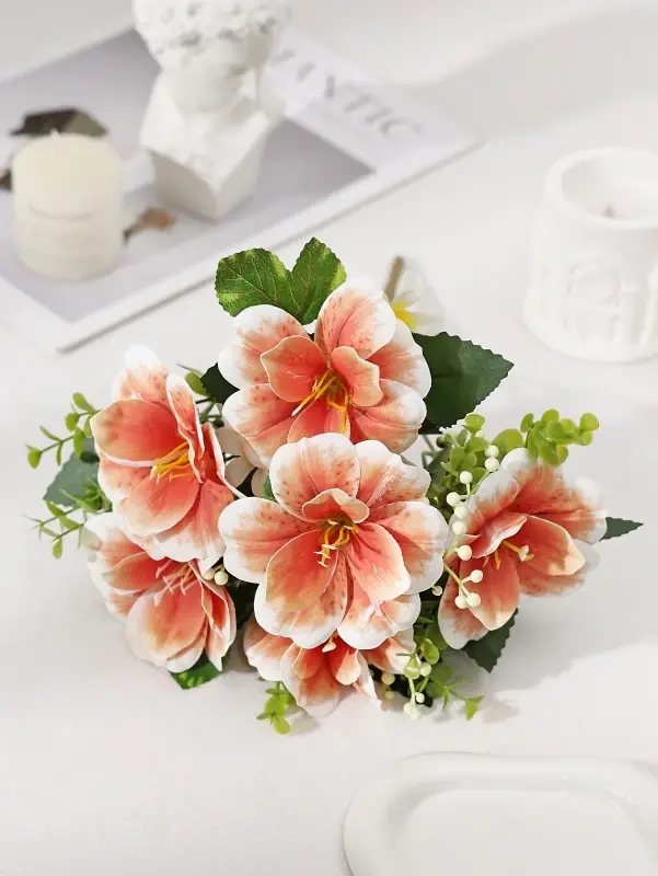 Fleurs artificielles Azalea Couronne de mariage Accueil Chambre Table Automne Décor Bouquet de marié