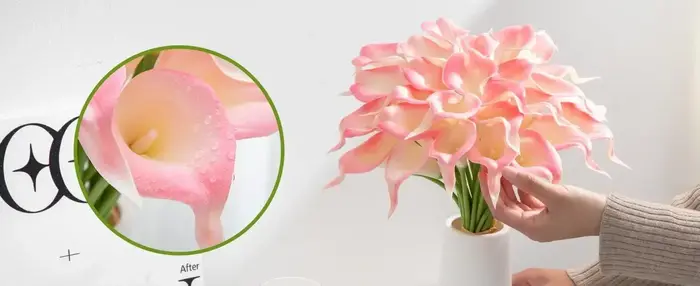 Fleurs de lys calla artificielles en latex PU Real Touch
