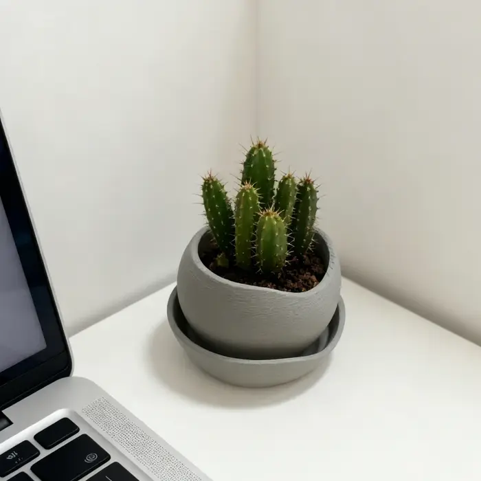 Pot de fleurs irrégulier imprimé en 3D