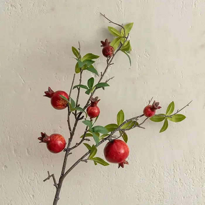 Branches de grenade artificielles à 6 fruits