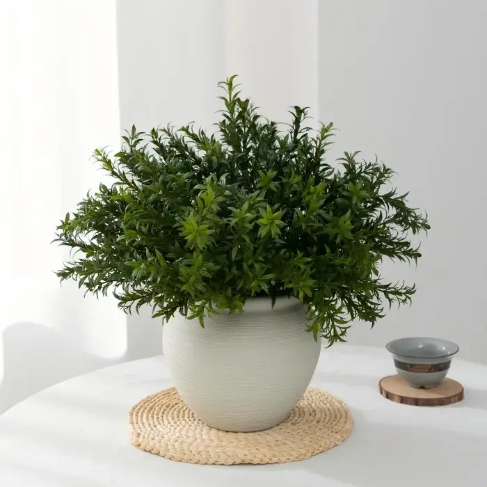 10 pièces de plantes vertes artificielles en plastique