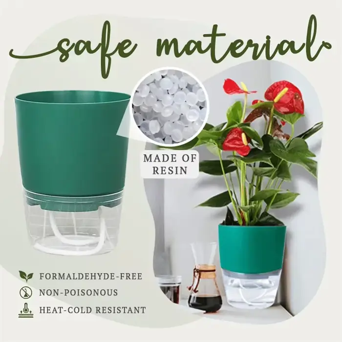 Pots de plantes à arrosage automatique, Pot de fleur hydroponique paresseux absorbant l'eau, Pot de