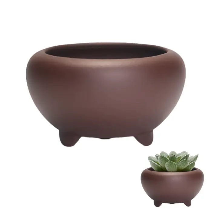 Pot de fleur rond créatif